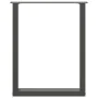 Patas para mesa centro forma U 2 uds acero negro 70x(72-73) cm de , Patas para mesas - Ref: Foro24-4013184, Precio: 84,71 €, ...
