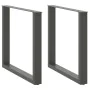 Patas mesa centro forma U 2uds antracita 80x(72-73)cm acero de , Patas para mesas - Ref: Foro24-4013190, Precio: 92,27 €, Des...