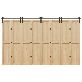 Kit de herrajes para puertas correderas acero negro 366 cm von , Türartikel - Ref: Foro24-3295803, Preis: 181,96 €, Rabatt: %