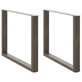 Patas mesa comedor forma U 2uds acero natural 100x(72-73) cm de , Patas para mesas - Ref: Foro24-4013199, Precio: 101,58 €, D...