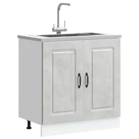 Mueble bajo para fregadero Kalmar gris hormigón 80x46x81,5 cm de , Armarios de cocina - Ref: Foro24-853451, Precio: 70,58 €, ...
