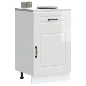 Mueble bajo cocina Kalmar madera ingeniería blanca alto brillo de , Armarios de cocina - Ref: Foro24-853479, Precio: 105,95 €...