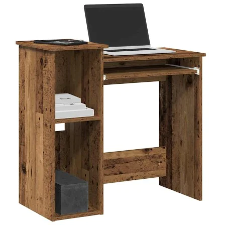 Escritorio estantes madera ingeniería envejecida 84x40x78 cm de , Escritorios - Ref: Foro24-860452, Precio: 71,31 €, Descuent...