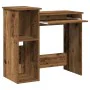 Escritorio estantes madera ingeniería envejecida 84x40x78 cm de , Escritorios - Ref: Foro24-860452, Precio: 71,31 €, Descuent...
