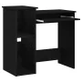 Escritorio con estantes contrachapada negro 84x40x78 cm de , Escritorios - Ref: Foro24-860446, Precio: 80,97 €, Descuento: %