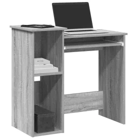Escritorio con estantes contrachapada gris sonoma 84x40x78 cm de , Escritorios - Ref: Foro24-860450, Precio: 70,45 €, Descuen...