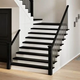 Peldaños de escalera 16 uds madera maciza roble marrón oscuro de , Alfombrillas para escalones - Ref: Foro24-3283060, Precio:...