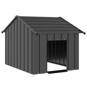 Caseta para perros con techo acero galvanizado 83x130x85 cm de , Casetas para perros - Ref: Foro24-4100915, Precio: 120,26 €,...