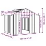 Caseta para perros con techo acero galvanizado 131x101x102 cm de , Casetas para perros - Ref: Foro24-4100917, Precio: 122,44 ...