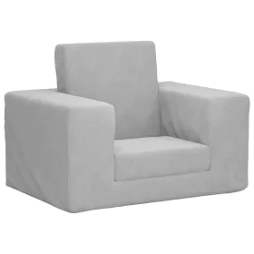 Sofá cama infantil felpa suave gris claro de , Mobiliario para bebés y niños pequeños - Ref: Foro24-4104785, Precio: 36,81 €,...