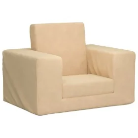 Sofá cama infantil felpa suave color crema de , Mobiliario para bebés y niños pequeños - Ref: Foro24-4104787, Precio: 38,47 €...