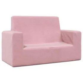 Sofá para niños de 2 plazas de felpa suave rosa de , Mobiliario para bebés y niños pequeños - Ref: Foro24-4104801, Precio: 47...