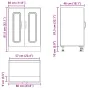 Mueble bajo para fregadero Kalmar blanco brillo 60x46x81,5 cm de , Armarios de cocina - Ref: Foro24-853439, Precio: 85,53 €, ...
