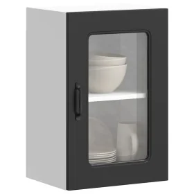 Armario pared cocina puerta de cristal Kalmar negra de , Armarios de cocina - Ref: Foro24-853528, Precio: 56,82 €, Descuento: %