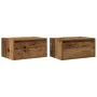 Mesitas de noche de pared luces LED 2 unidades madera antigua de , Muebles TV - Ref: Foro24-860226, Precio: 101,66 €, Descuen...