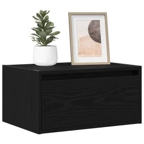 Mesita de noche de pared con luces LED roble negro de , Muebles TV - Ref: Foro24-860213, Precio: 57,29 €, Descuento: %
