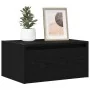 Mesita de noche de pared con luces LED roble negro de , Muebles TV - Ref: Foro24-860213, Precio: 57,29 €, Descuento: %