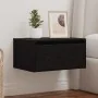 Mesita de noche de pared con luces LED roble negro de , Muebles TV - Ref: Foro24-860213, Precio: 57,29 €, Descuento: %