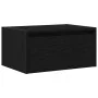 Mesita de noche de pared con luces LED roble negro de , Muebles TV - Ref: Foro24-860213, Precio: 57,29 €, Descuento: %