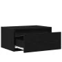 Mesita de noche de pared con luces LED roble negro de , Muebles TV - Ref: Foro24-860213, Precio: 57,29 €, Descuento: %