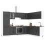 Mueble de cocina Lucca negra 14 piezas madera contrachapada de , Armarios de cocina - Ref: Foro24-3314982, Precio: 1,00 €, De...