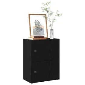 Estantería de madera de ingeniería roble negro 40x24x52 cm de , Librerías y estanterías - Ref: Foro24-860356, Precio: 42,11 €...