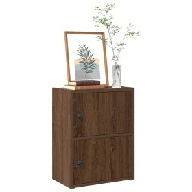 Estantería de madera de ingeniería marrón roble 40x24x52 cm de , Librerías y estanterías - Ref: Foro24-860361, Precio: 40,34 ...