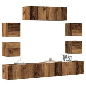 Conjunto de mueble de TV 7 piezas montado la pared madera vieja de , Muebles TV - Ref: Foro24-3329015, Precio: 240,63 €, Desc...