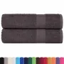 Toallas de ducha 2 uds 100% algodón antracita 70x140 cm 360 gsm de , Toallas - Ref: Foro24-136685, Precio: 23,90 €, Descuento: %