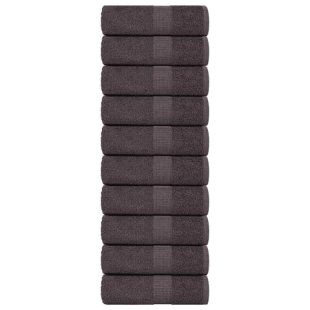 Toallas invitados 10 uds 100% algodón antracita 30x50 cm 360gsm de , Toallas - Ref: Foro24-136679, Precio: 27,77 €, Descuento: %