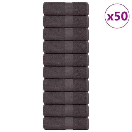 Paños de baño 50 uds antracita 15x21 cm 360 gsm 100% algodón de , Toallas - Ref: Foro24-136672, Precio: 45,71 €, Descuento: %