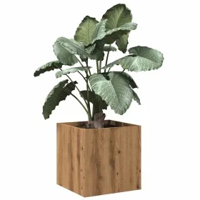 Jardinera de madera contrachapada roble artesanal 40x40x40 cm de , Maceteros y jardineras - Ref: Foro24-857028, Precio: 44,19...