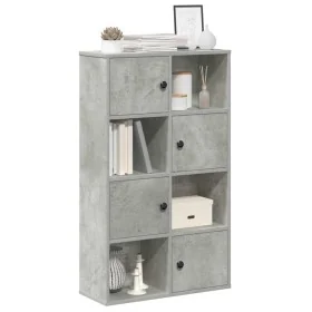 Estantería de madera de ingeniería gris hormigón 60x24x101,5 cm de , Librerías y estanterías - Ref: Foro24-860394, Precio: 74...
