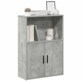 Estantería de madera de ingeniería gris hormigón 60x24x85 cm de , Librerías y estanterías - Ref: Foro24-860412, Precio: 56,18...