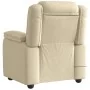 Sillón de masaje reclinable de tela crema de , Sillones - Ref: Foro24-4015718, Precio: 259,79 €, Descuento: %