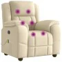 Sillón de masaje reclinable de tela crema de , Sillones - Ref: Foro24-4015718, Precio: 259,79 €, Descuento: %
