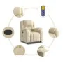 Sillón de masaje reclinable de tela crema de , Sillones - Ref: Foro24-4015718, Precio: 259,79 €, Descuento: %