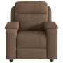 Sillón reclinable con masaje de tela marrón by , Armchairs - Ref: Foro24-4015694, Price: 200,56 €, Discount: %