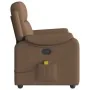 Sillón reclinable con masaje de tela marrón by , Armchairs - Ref: Foro24-4015694, Price: 200,56 €, Discount: %