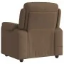 Sillón reclinable con masaje de tela marrón by , Armchairs - Ref: Foro24-4015694, Price: 200,56 €, Discount: %