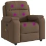 Sillón reclinable con masaje de tela marrón by , Armchairs - Ref: Foro24-4015694, Price: 200,56 €, Discount: %