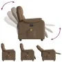 Sillón reclinable con masaje de tela marrón by , Armchairs - Ref: Foro24-4015694, Price: 200,56 €, Discount: %