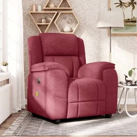 Sillón de masaje reclinable de tela color vino tinto de , Sillones - Ref: Foro24-4015713, Precio: 258,53 €, Descuento: %