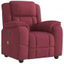 Sillón de masaje reclinable de tela color vino tinto de , Sillones - Ref: Foro24-4015713, Precio: 258,53 €, Descuento: %