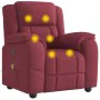 Sillón de masaje reclinable de tela color vino tinto de , Sillones - Ref: Foro24-4015713, Precio: 258,53 €, Descuento: %