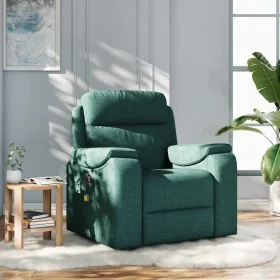 Sillón de masaje reclinable de tela verde oscuro de , Sillones - Ref: Foro24-4015696, Precio: 200,75 €, Descuento: %