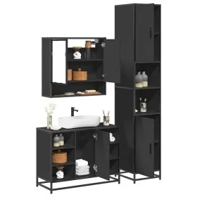 Juego de muebles de baño 3 pzas madera contrachapada negro von , Badezimmermöbel - Ref: Foro24-3301120, Preis: 300,84 €, Raba...