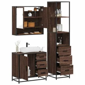 Set de muebles baño 3 pzas madera contrachapada roble marrón de , Muebles de baño - Ref: Foro24-3301169, Precio: 267,66 €, De...