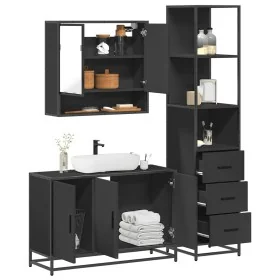Juego de muebles de baño 3 pzas madera contrachapada negro de , Muebles de baño - Ref: Foro24-3301160, Precio: 271,23 €, Desc...