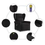 Sillón reclinable de masaje de tela negro de , Sillones - Ref: Foro24-4015668, Precio: 211,92 €, Descuento: %